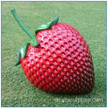 Outdoor Fruit Große Fiberglas Strawberry Statue